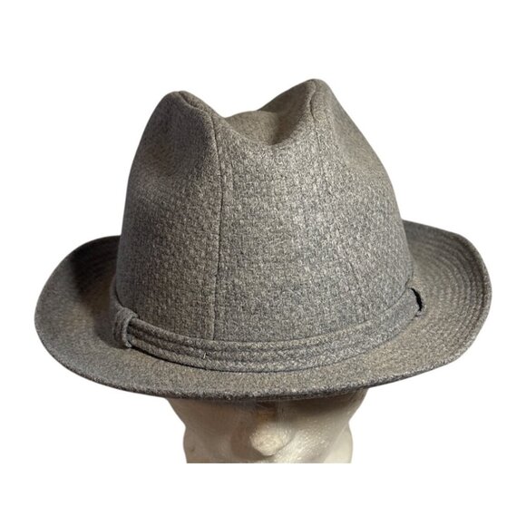 Gray Wool Biltmore Fedora Hat Norfolk Size 7 1/4 Made In Canada Stylish Classic - Picture 1 of 7
